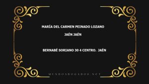 abogado María Del Carmen Peinado Lozano en la localidad de Jaén