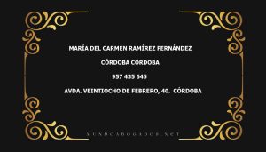 abogado María Del Carmen Ramírez Fernández en la localidad de Córdoba