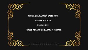 abogado Maria Del Carmen Saife Ron en la localidad de Getafe