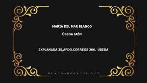 abogado Maria Del Mar Blanco en la localidad de Úbeda