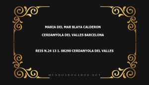 abogado Maria Del Mar Blaya Calderon en la localidad de Cerdanyola del Valles