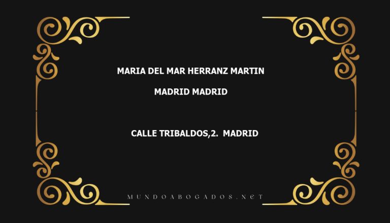 abogado Maria Del Mar Herranz Martin en la localidad de Madrid