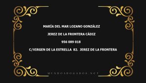 abogado María Del Mar Lozano González en la localidad de Jerez de la Frontera