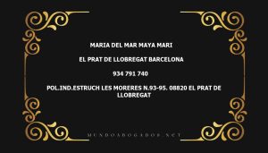 abogado Maria Del Mar Maya Mari en la localidad de El Prat de Llobregat