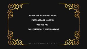 abogado Maria Del Mar Perez Silva en la localidad de Fuenlabrada