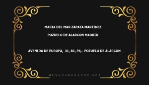 abogado Maria Del Mar Zapata Martinez en la localidad de Pozuelo de Alarcon