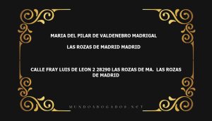 abogado Maria Del Pilar De Valdenebro Madrigal en la localidad de Las Rozas de Madrid