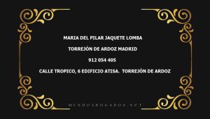 abogado Maria Del Pilar Jaquete Lomba en la localidad de Torrejón de Ardoz