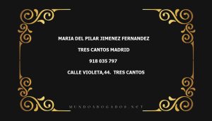 abogado Maria Del Pilar Jimenez Fernandez en la localidad de Tres Cantos