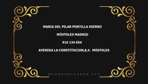 abogado Maria Del Pilar Portilla Hierro en la localidad de Móstoles