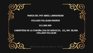 abogado Maria Del Puy Abril Larrainzar en la localidad de Collado Villalba