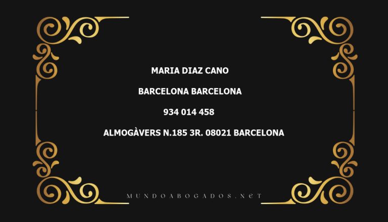 abogado Maria Diaz Cano en la localidad de Barcelona