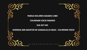 abogado Maria-Dolores Aguado Lobo en la localidad de Colmenar Viejo