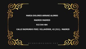 abogado Maria Dolores Arranz Alonso en la localidad de Madrid