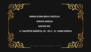 abogado Maria Elena Bailo Castilla en la localidad de Huesca