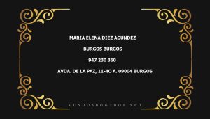 abogado Maria Elena Diez Agundez en la localidad de Burgos