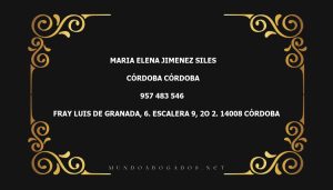 abogado Maria Elena Jimenez Siles en la localidad de Córdoba