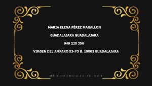 abogado Maria Elena Pérez Magallon en la localidad de Guadalajara