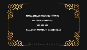 abogado Maria Emilia Martinez Hornos en la localidad de Alcobendas