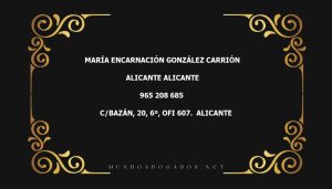 abogado María Encarnación González Carrión en la localidad de Alicante