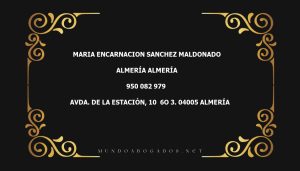 abogado Maria Encarnacion Sanchez Maldonado en la localidad de Almería