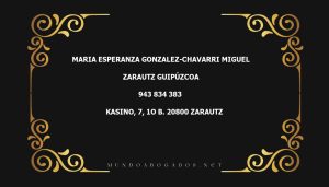 abogado Maria Esperanza Gonzalez-Chavarri Miguel en la localidad de Zarautz