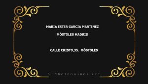 abogado Maria Ester Garcia Martinez en la localidad de Móstoles