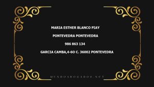 abogado Maria Esther Blanco Piay en la localidad de Pontevedra