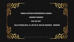 abogado Maria-Esther Monterroso Casado en la localidad de Madrid