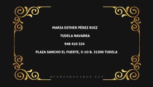 abogado Maria Esther Pérez Ruiz en la localidad de Tudela