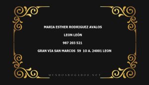 abogado Maria Esther Rodriguez Avalos en la localidad de Leon