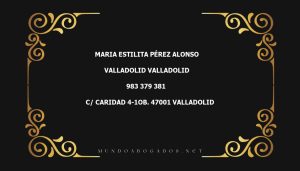 abogado Maria Estilita Pérez Alonso en la localidad de Valladolid