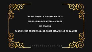 abogado Maria Eugenia Jarones Vicente en la localidad de Jarandilla de la Vera