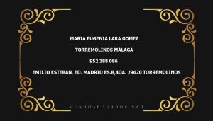 abogado Maria Eugenia Lara Gomez en la localidad de Torremolinos