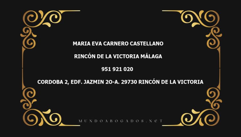 abogado Maria Eva Carnero Castellano en la localidad de Rincón de la Victoria