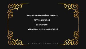 abogado Maria Eva Magariños Jimenez en la localidad de Sevilla