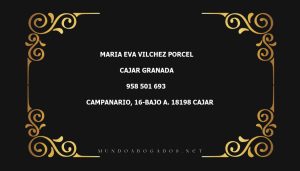 abogado Maria Eva Vilchez Porcel en la localidad de Cajar