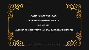 abogado Maria Ferran Montalva en la localidad de Las Rozas de Madrid