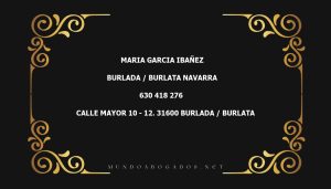 abogado Maria Garcia Ibañez en la localidad de Burlada / Burlata