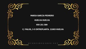 abogado Maria Garcia Pedrero en la localidad de Huelva