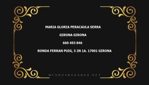 abogado Maria Gloria Peracaula Serra en la localidad de Girona