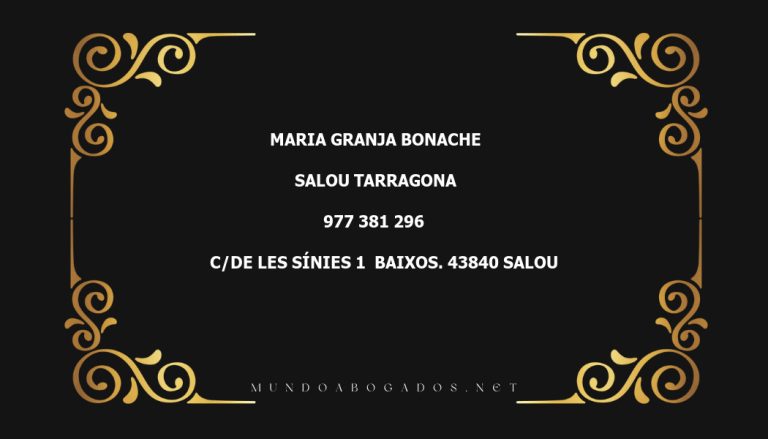 abogado Maria Granja Bonache en la localidad de Salou