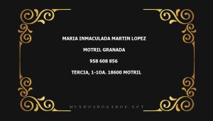 abogado Maria Inmaculada Martin Lopez en la localidad de Motril