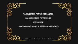 abogado Maria Isabel Fernandez Barros en la localidad de Caldas de Reis