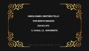 abogado Maria Isabel Martinez Tello en la localidad de Don Benito