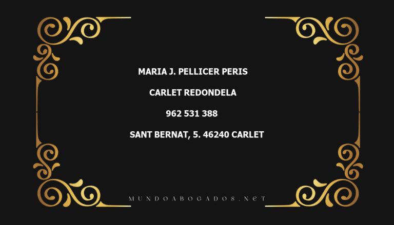 abogado Maria J. Pellicer Peris en la localidad de Carlet