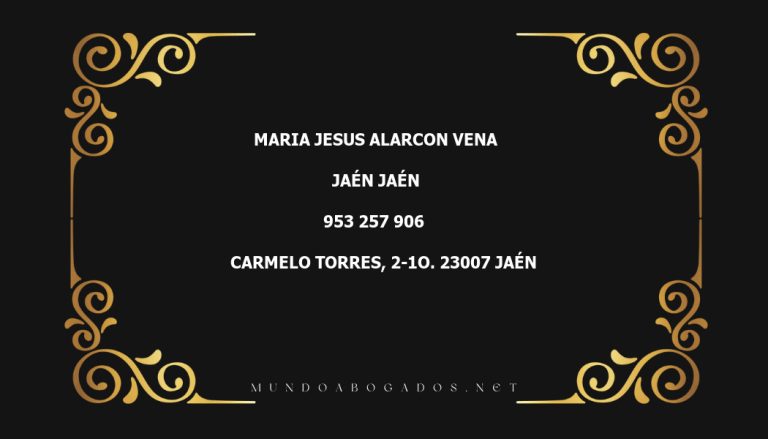 abogado Maria Jesus Alarcon Vena en la localidad de Jaén