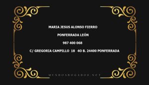 abogado Maria Jesus Alonso Fierro en la localidad de Ponferrada