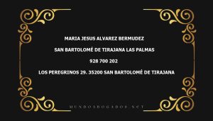 abogado Maria Jesus Alvarez Bermudez en la localidad de San Bartolomé de Tirajana