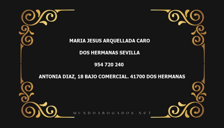 abogado Maria Jesus Arquellada Caro en la localidad de Dos Hermanas